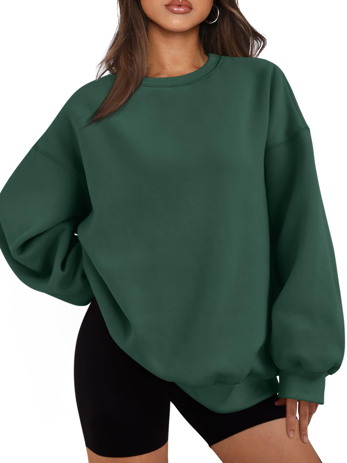 EFAN Women’s Oversized Fleece-Lined Crewneck Sweatshirt