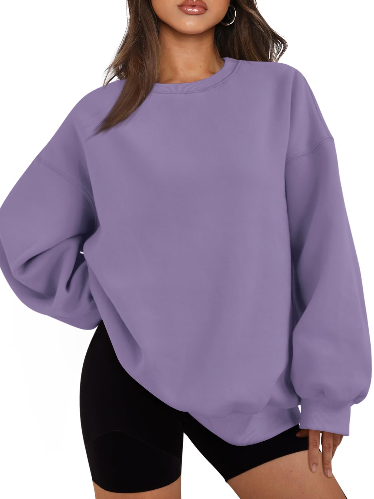 EFAN Women’s Oversized Fleece-Lined Crewneck Sweatshirt