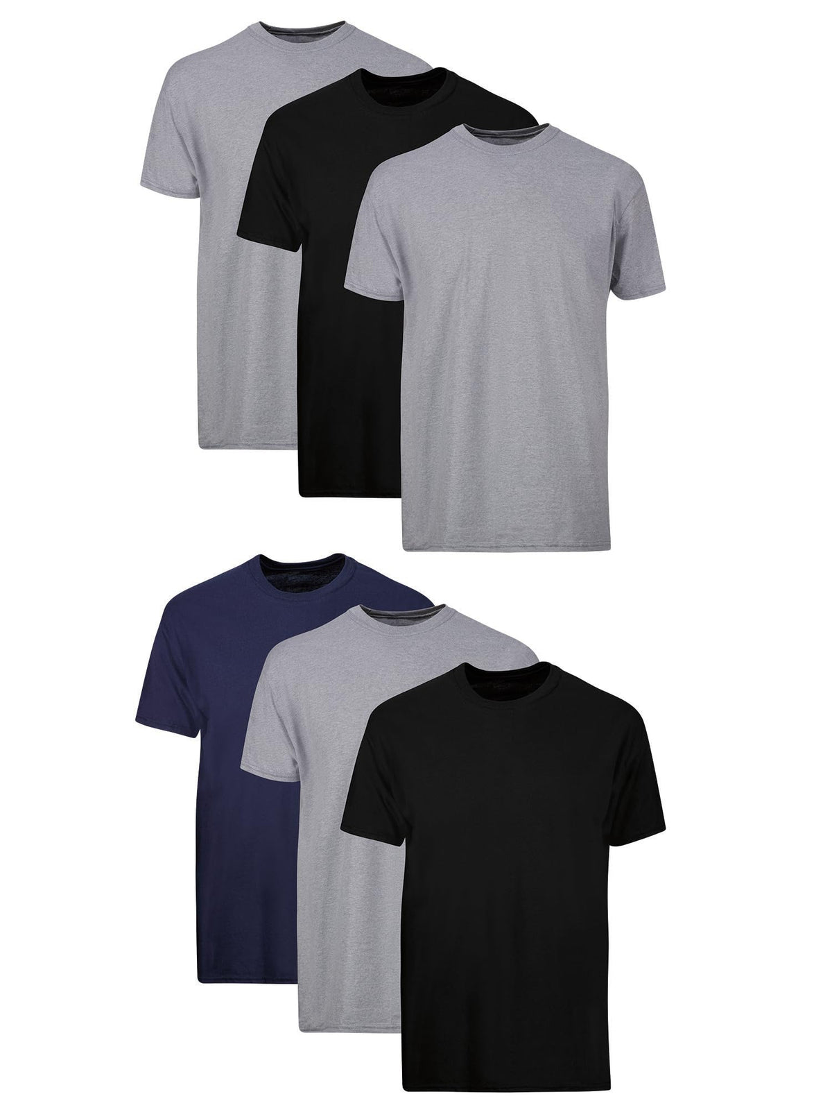 Hanes Men’s Stay-Tucked Cotton Crewneck Undershirts, Multipack