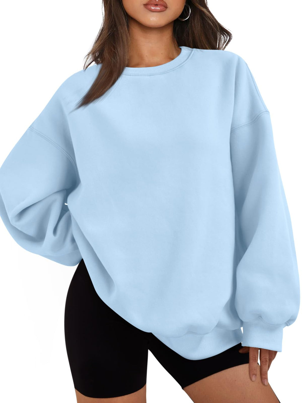 EFAN Women’s Oversized Fleece-Lined Crewneck Sweatshirt