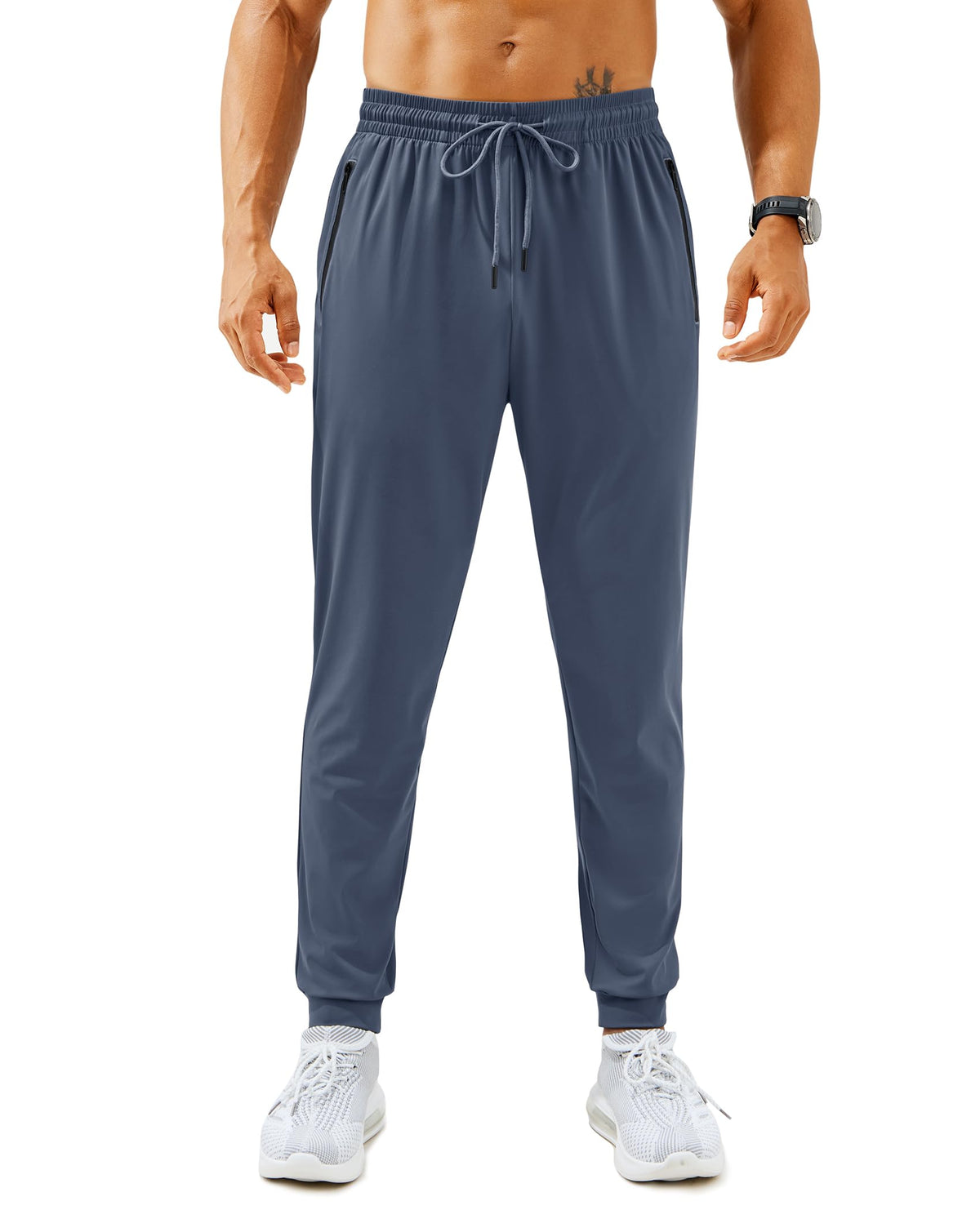 Men’s Lightweight Athletic Joggers with Zipper Pockets