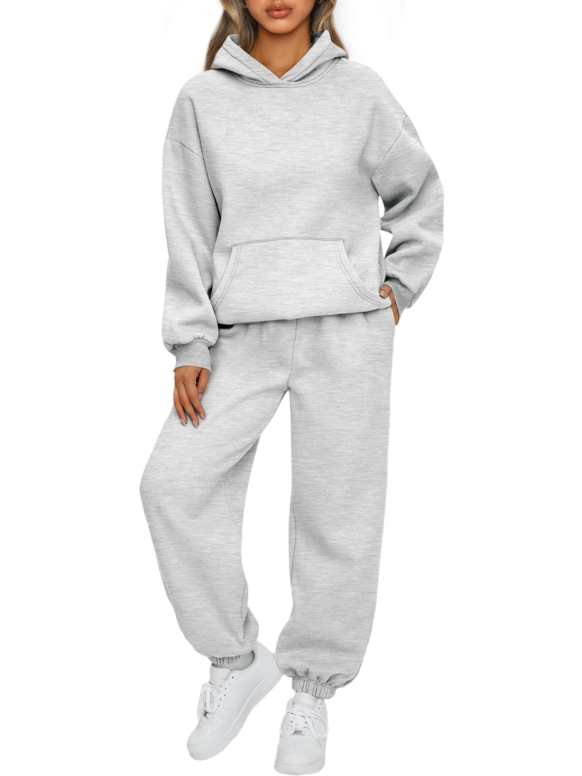 AUTOMET Women’s Oversized Fleece Hoodie & Joggers Set