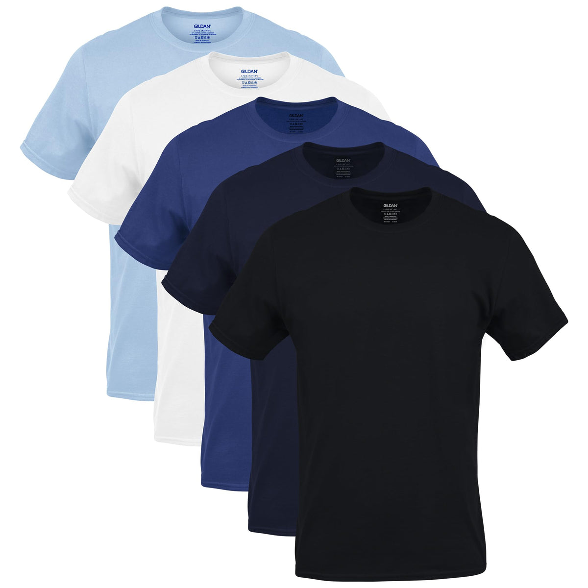 Gildan Men’s Cotton Crewneck T-Shirts, Multipack