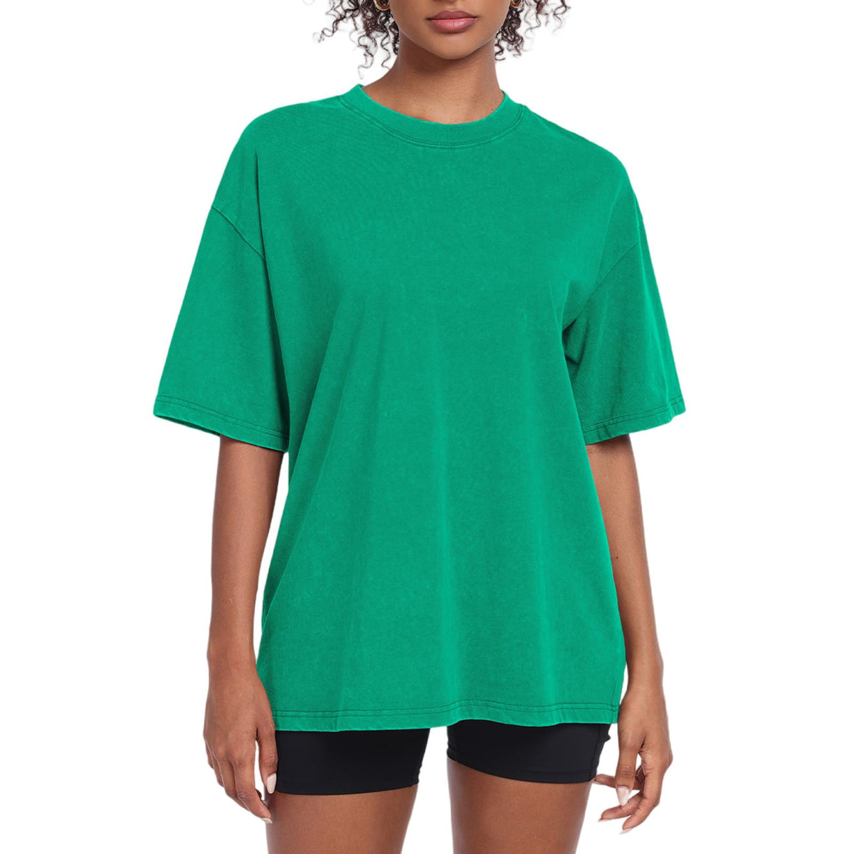 Women’s Oversized Vintage-Wash Cotton Tee
