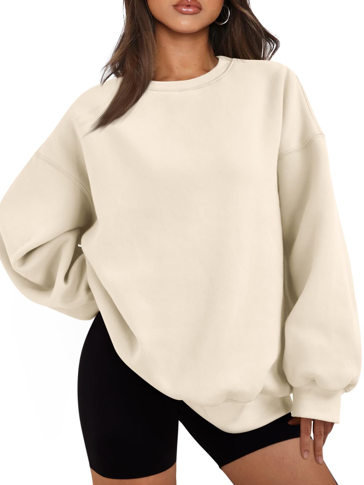 EFAN Women’s Oversized Fleece-Lined Crewneck Sweatshirt