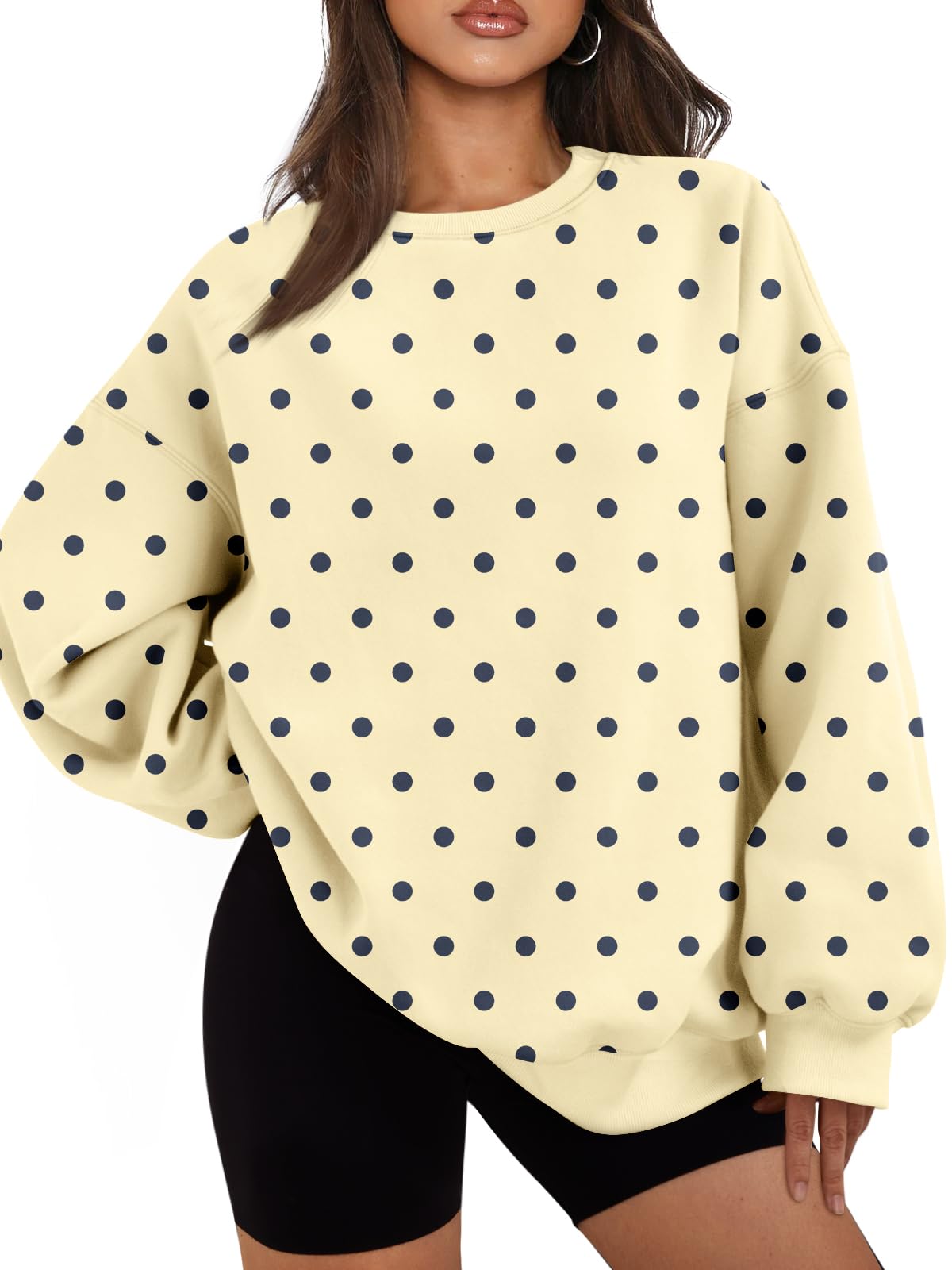 EFAN Women’s Oversized Fleece-Lined Crewneck Sweatshirt