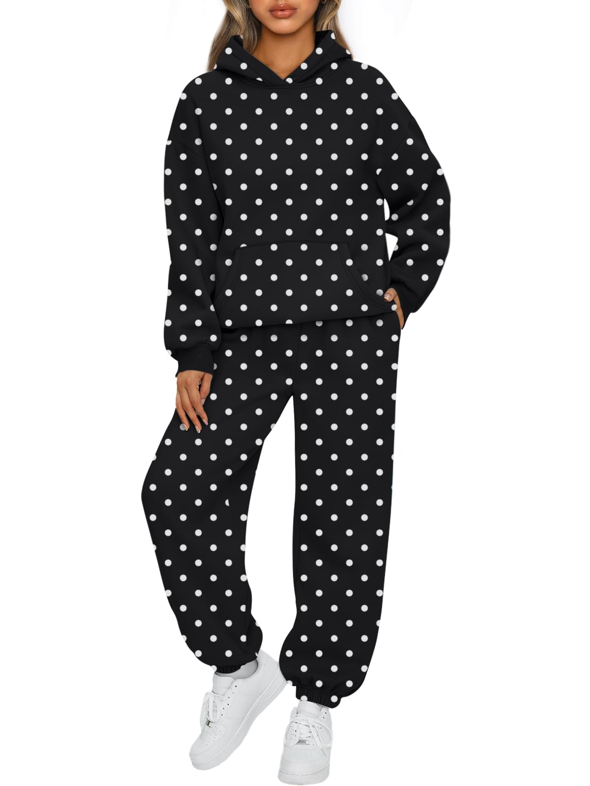 AUTOMET Women’s Oversized Fleece Hoodie & Joggers Set