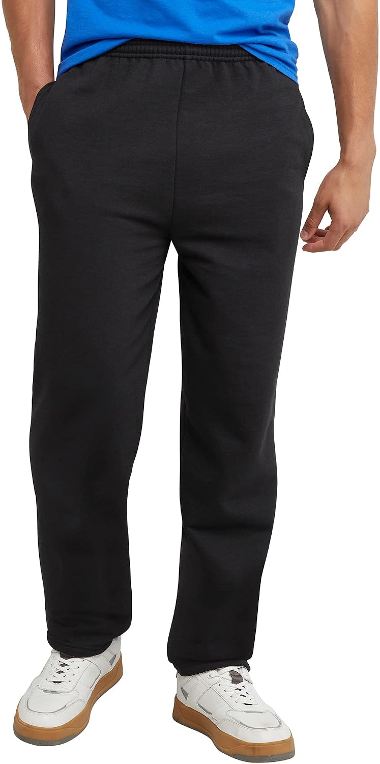 Hanes Men’s EcoSmart Open-Hem Fleece Sweatpants