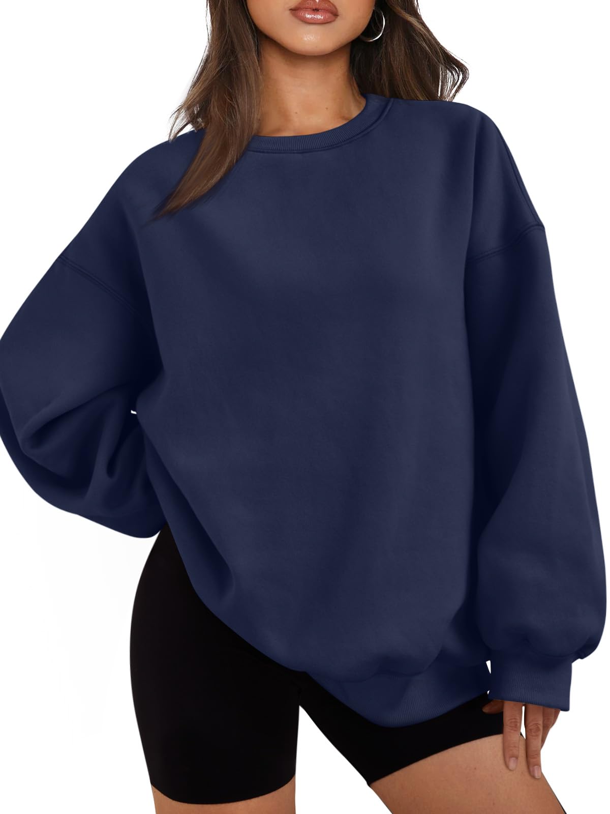 EFAN Women’s Oversized Fleece-Lined Crewneck Sweatshirt