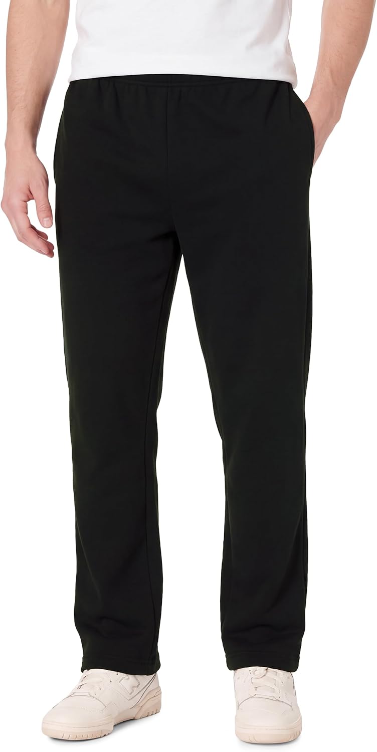 Amazon Essentials Men’s Open-Bottom Fleece Sweatpants