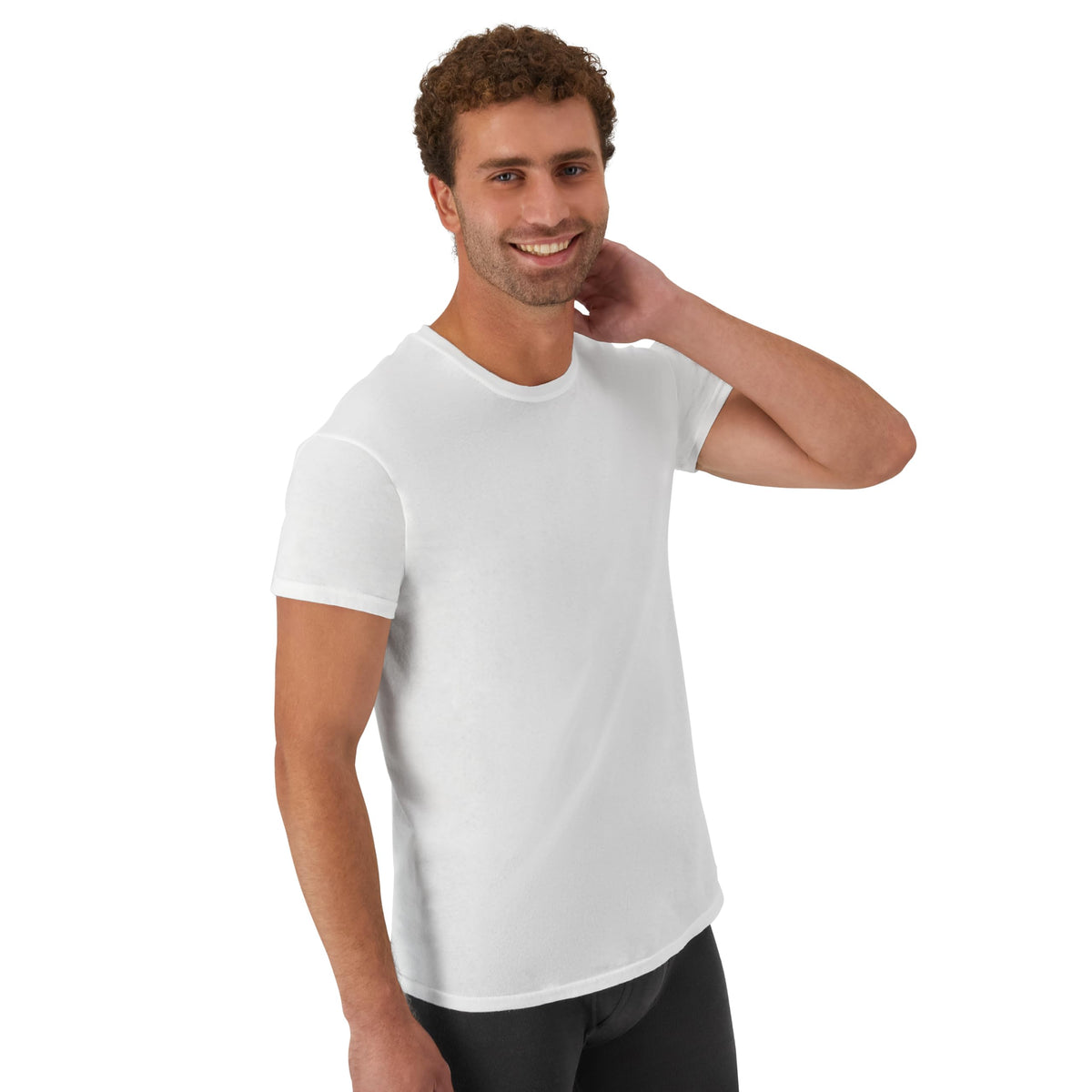 Hanes Men’s Stay-Tucked Cotton Crewneck Undershirts, Multipack