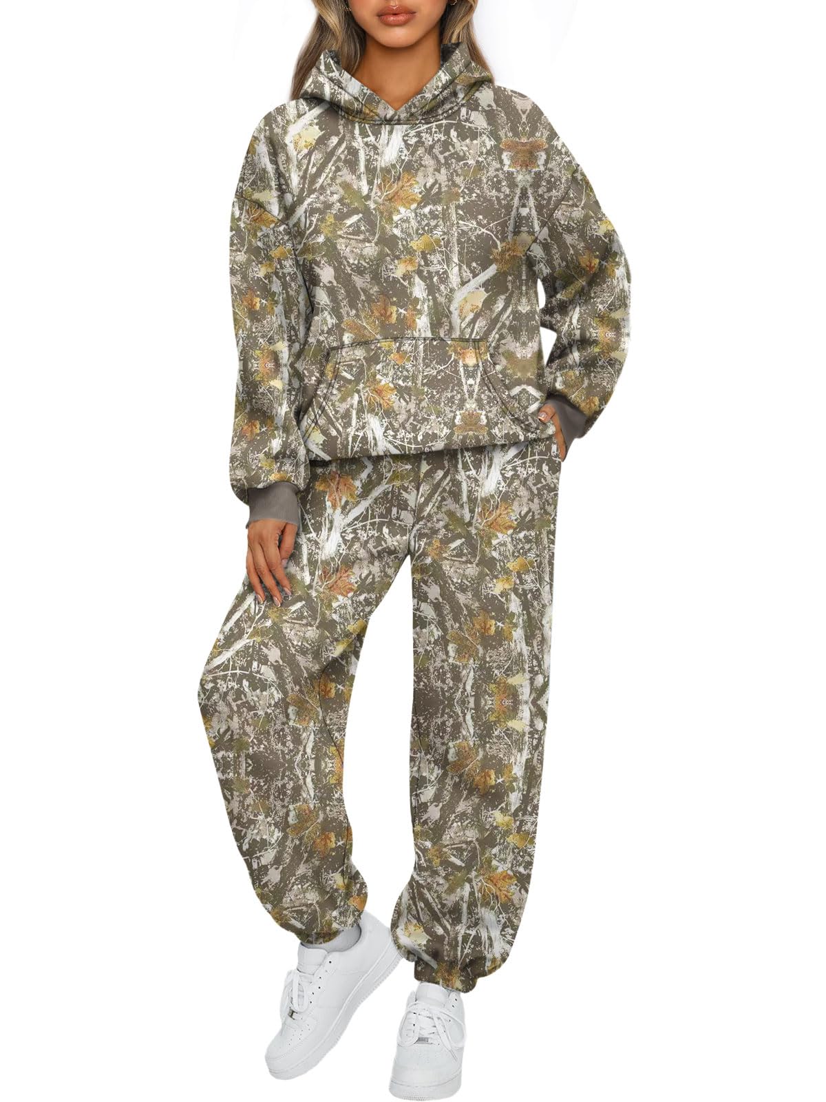 AUTOMET Women’s Oversized Fleece Hoodie & Joggers Set