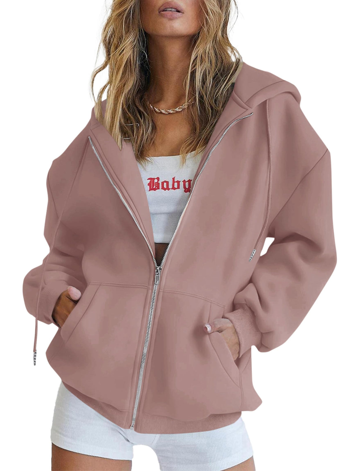 PRETTYGARDEN Women’s Fleece-Lined Zip-Up Hoodie