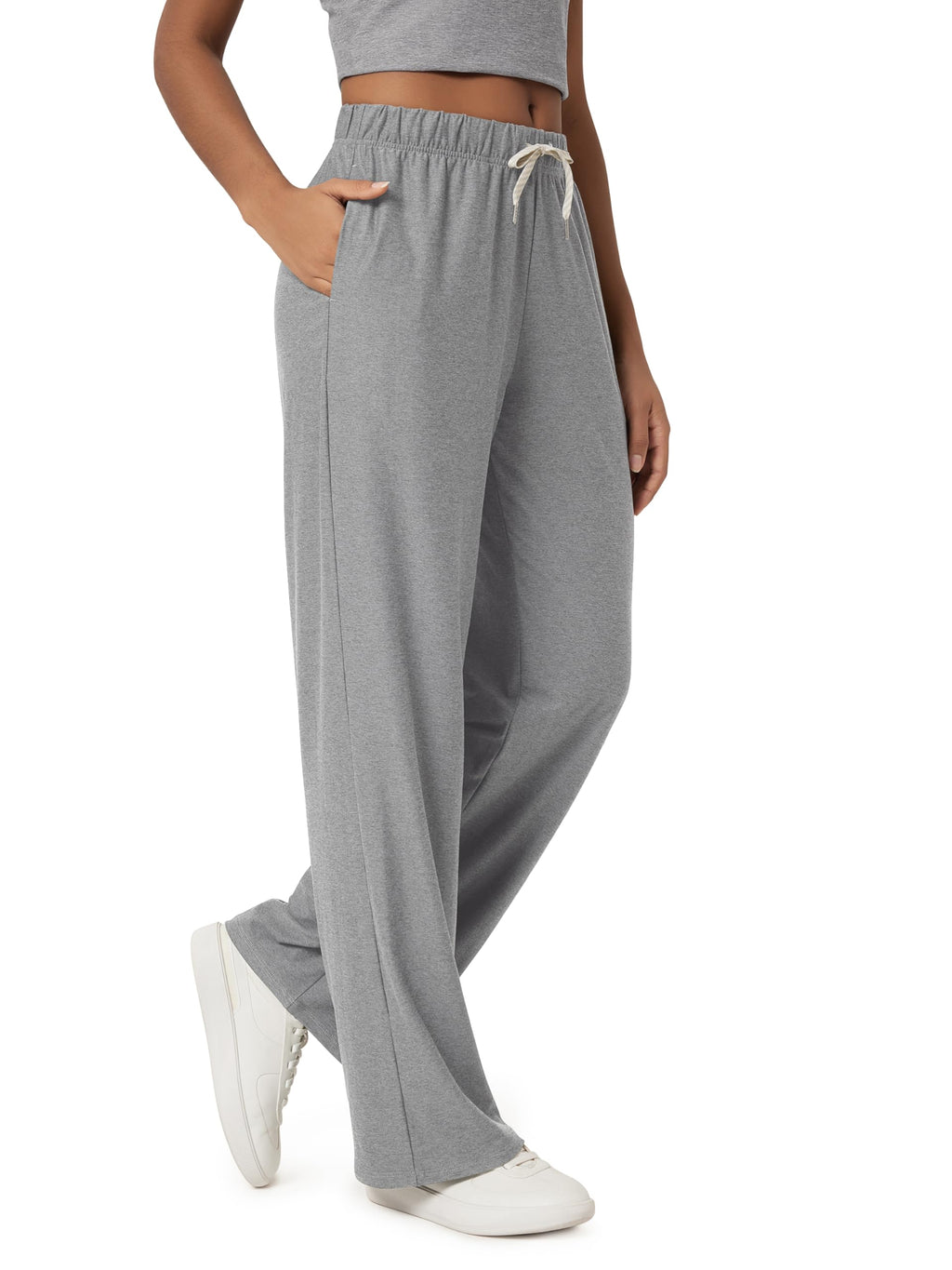 ODODOS Women’s Straight-Leg Lounge Pants with Pockets