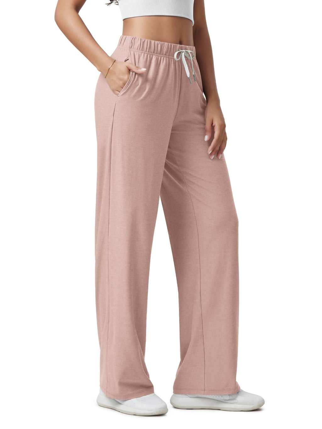 ODODOS Women’s Straight-Leg Lounge Pants with Pockets