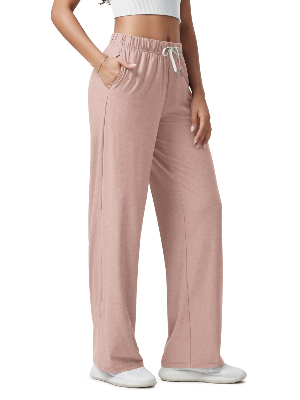 ODODOS Women’s Straight-Leg Lounge Pants with Pockets