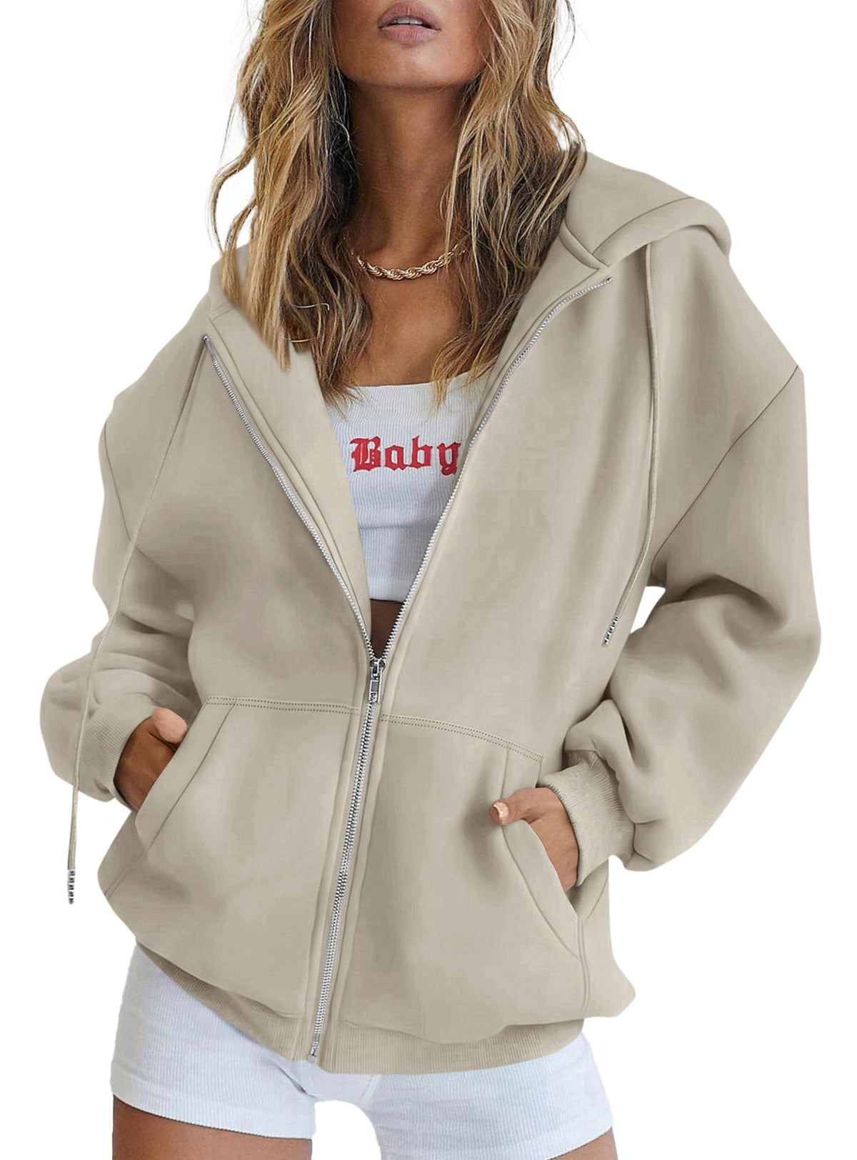 PRETTYGARDEN Women’s Fleece-Lined Zip-Up Hoodie