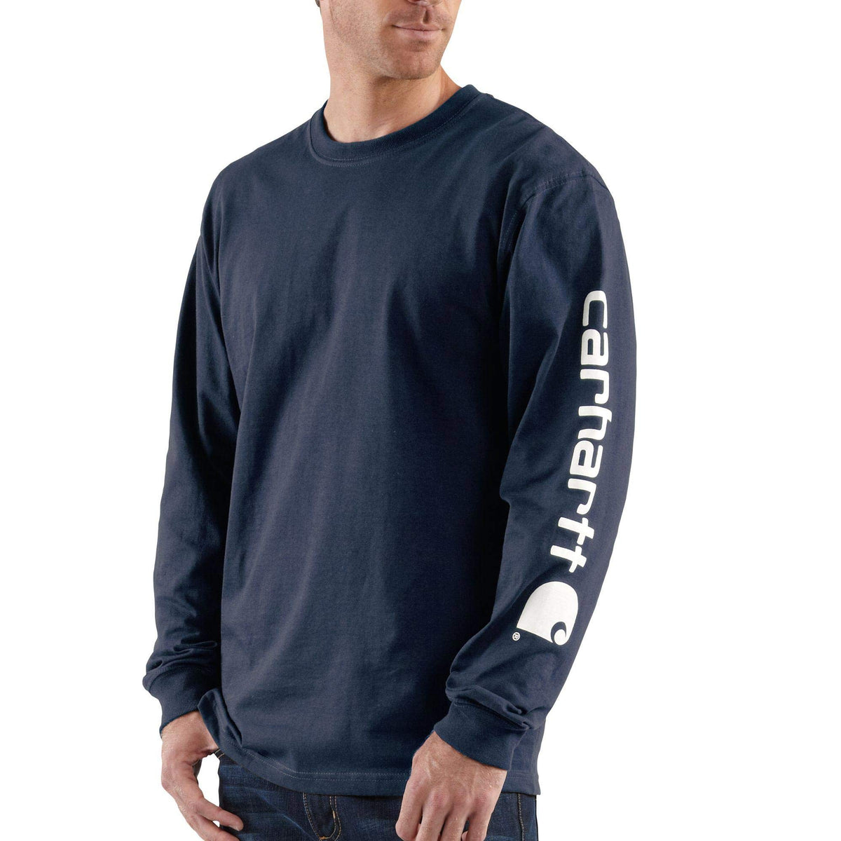 Carhartt Men’s Dearborn Loose Fit Long Sleeve Logo Tee