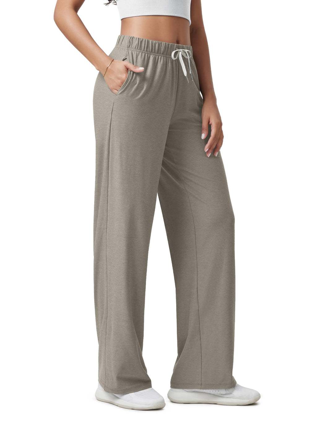 ODODOS Women’s Straight-Leg Lounge Pants with Pockets