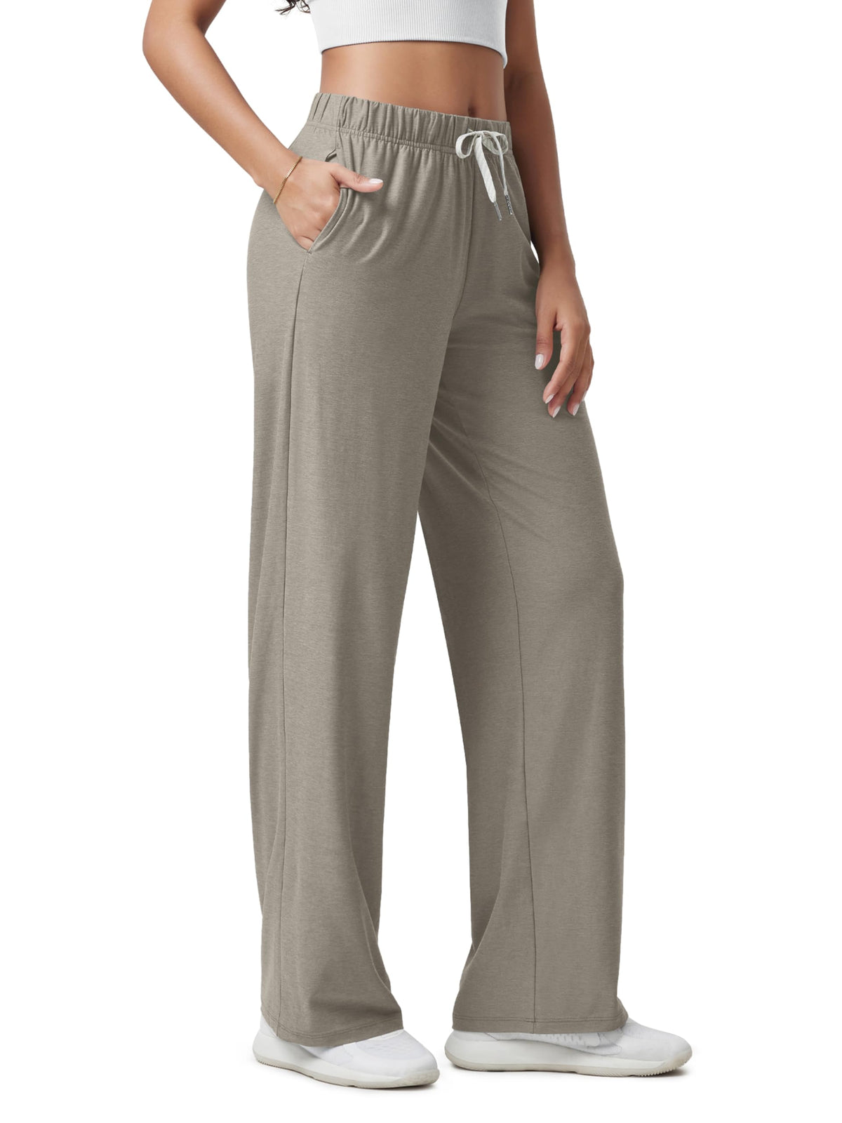 ODODOS Women’s Straight-Leg Lounge Pants with Pockets