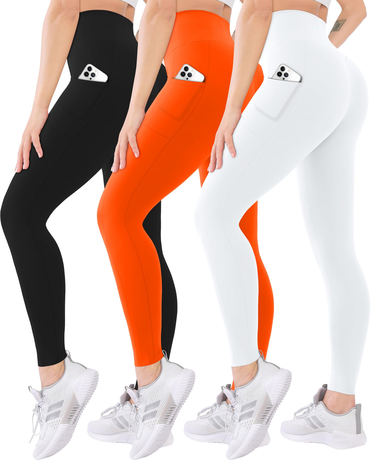 Blisset Women’s High-Waisted Leggings, 3-Pack