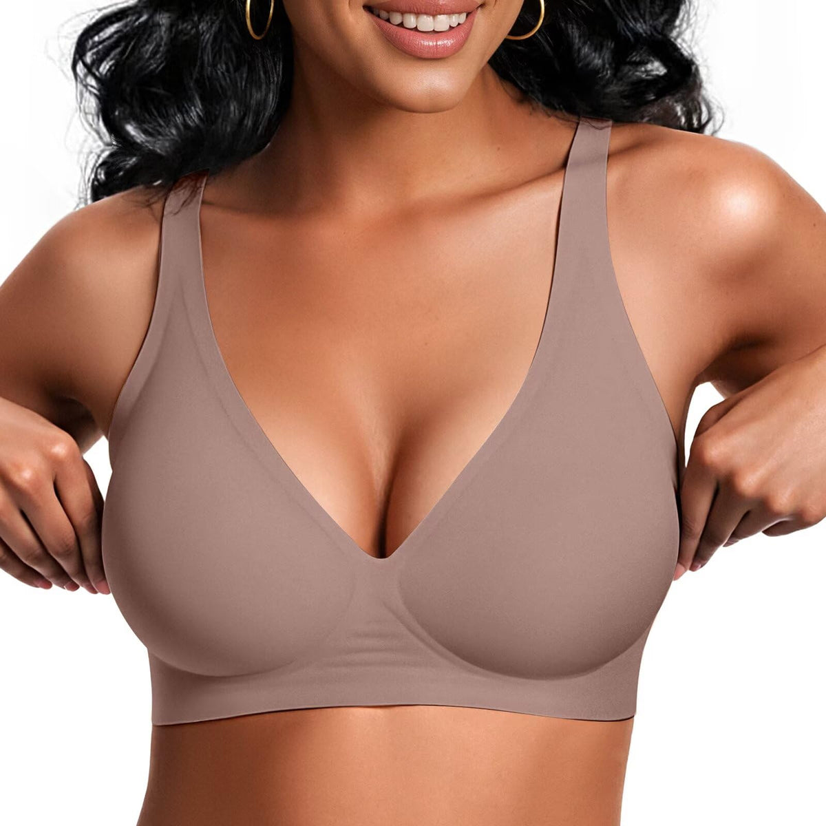 Vertvie Women’s Wireless Plunge Jelly Bra