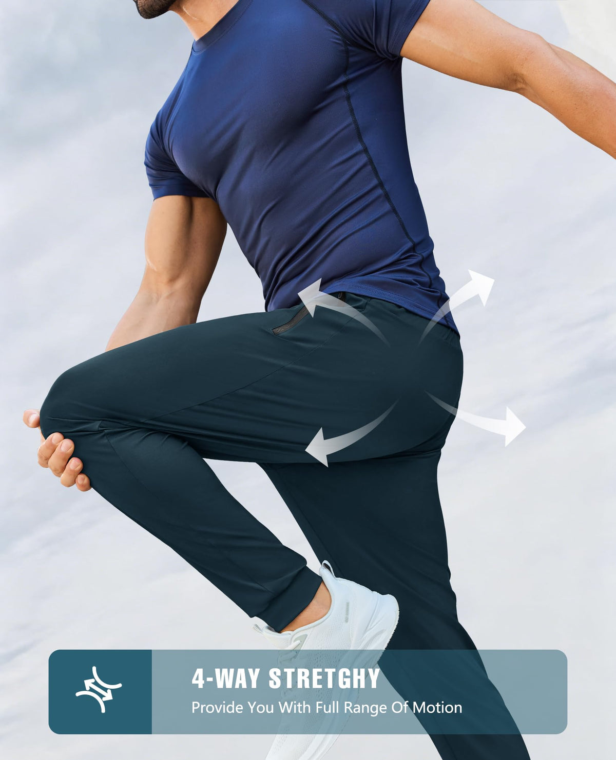 Men’s Lightweight Athletic Joggers with Zipper Pockets