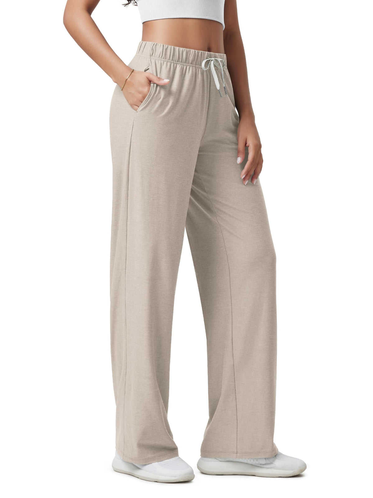 ODODOS Women’s Straight-Leg Lounge Pants with Pockets