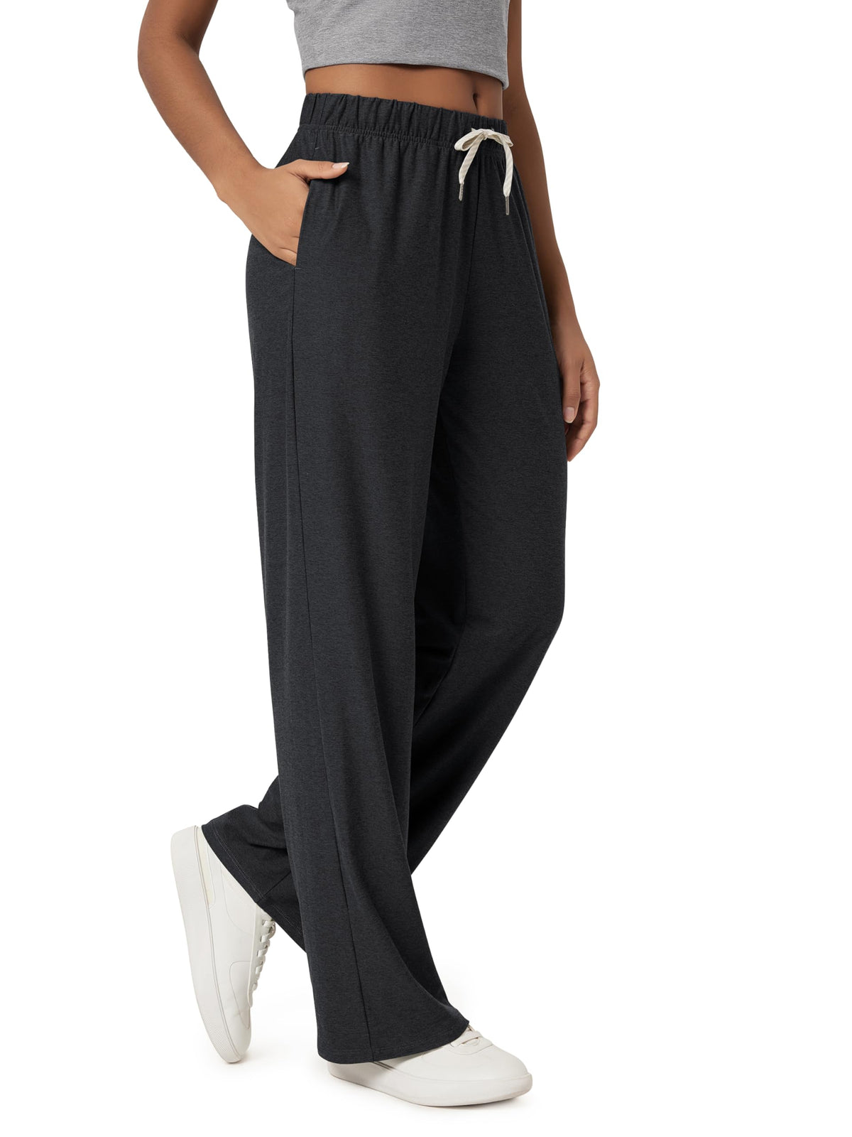 ODODOS Women’s Straight-Leg Lounge Pants with Pockets