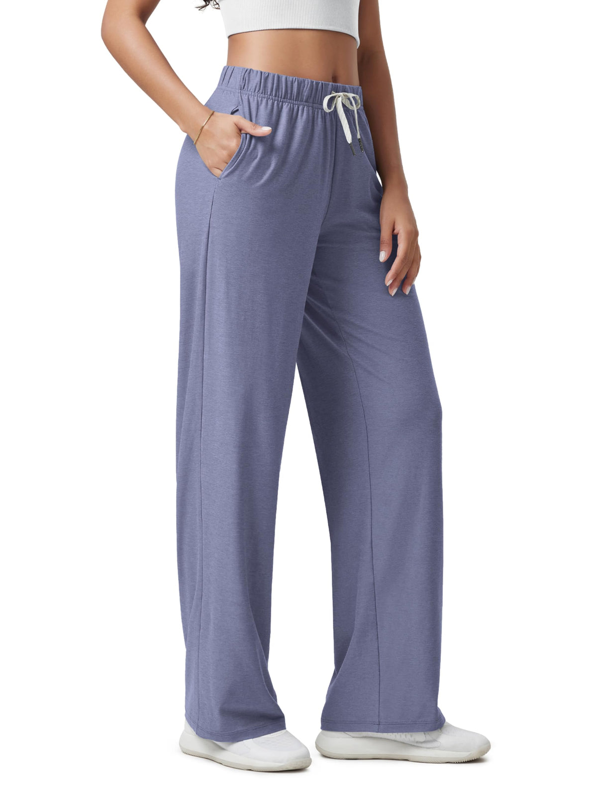 ODODOS Women’s Straight-Leg Lounge Pants with Pockets