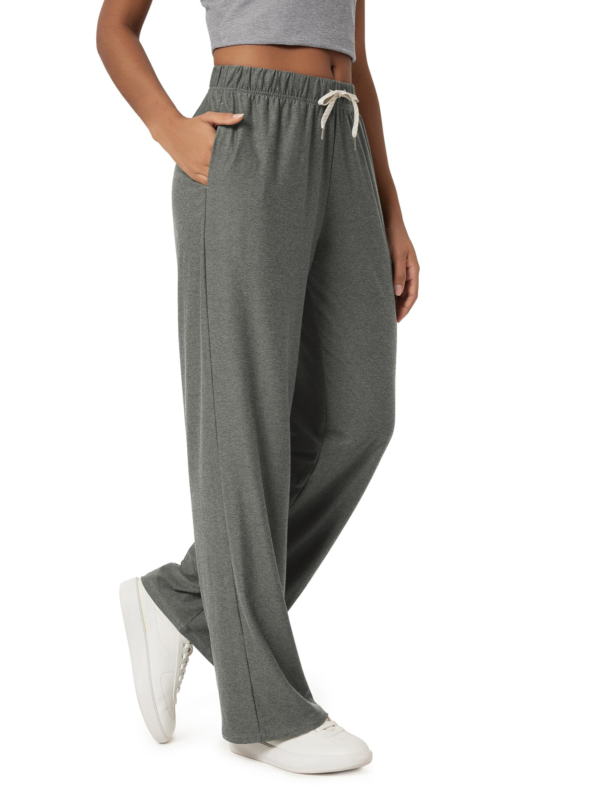 ODODOS Women’s Straight-Leg Lounge Pants with Pockets