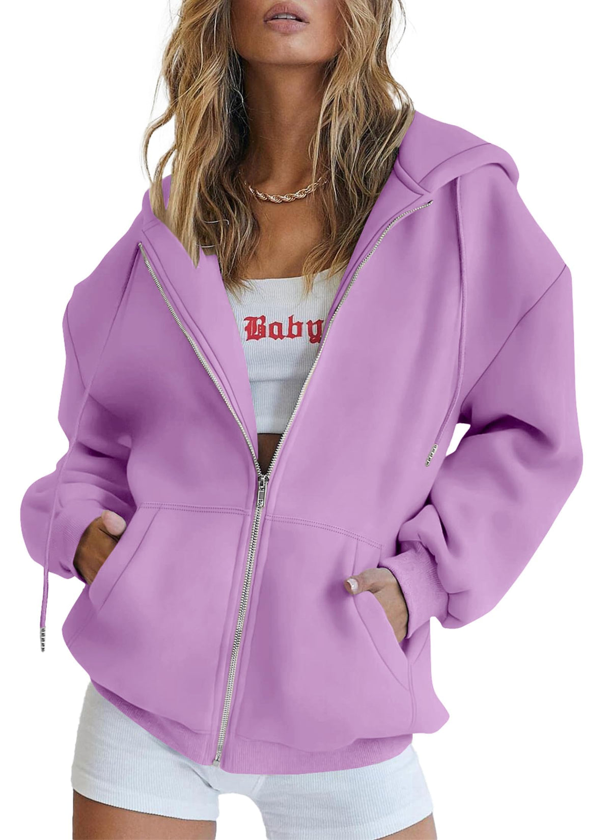 PRETTYGARDEN Women’s Fleece-Lined Zip-Up Hoodie