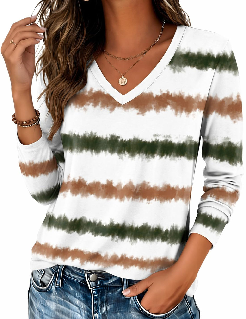 Zeagoo Women’s Long Sleeve V-Neck Tee