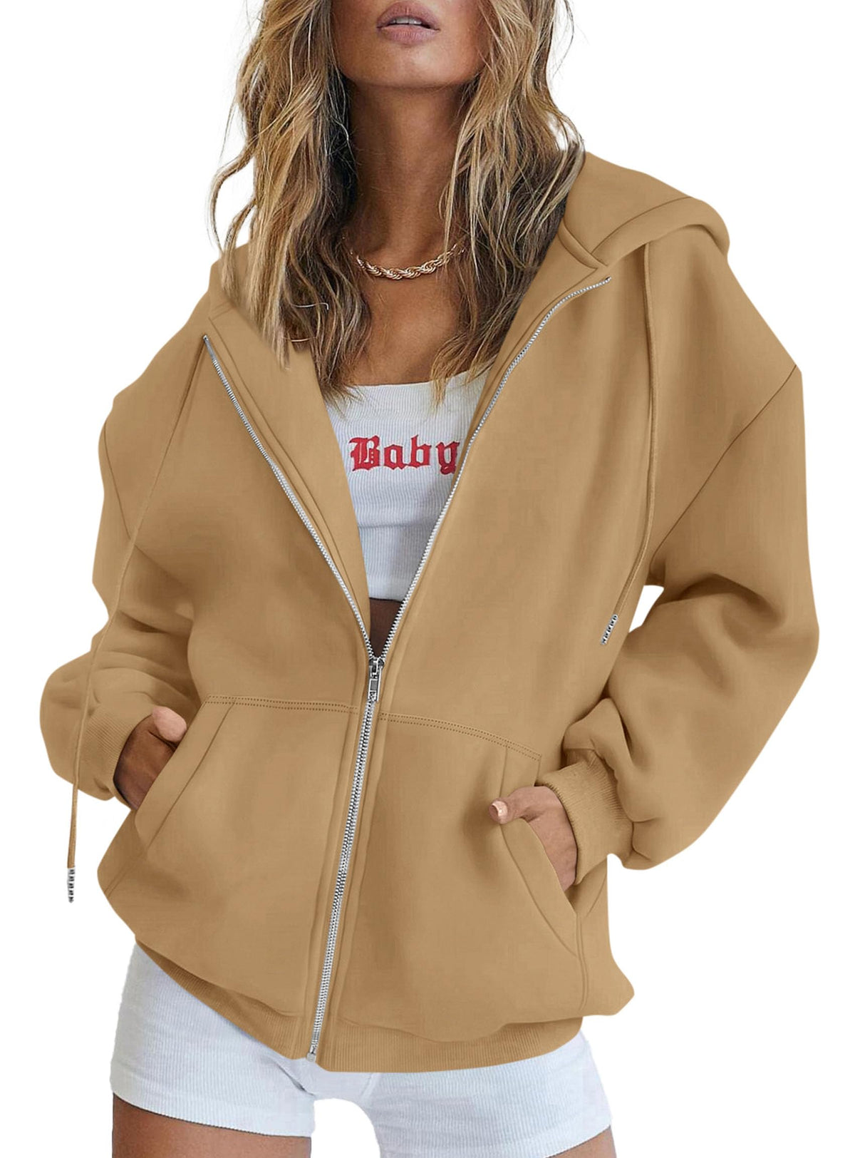 PRETTYGARDEN Women’s Fleece-Lined Zip-Up Hoodie