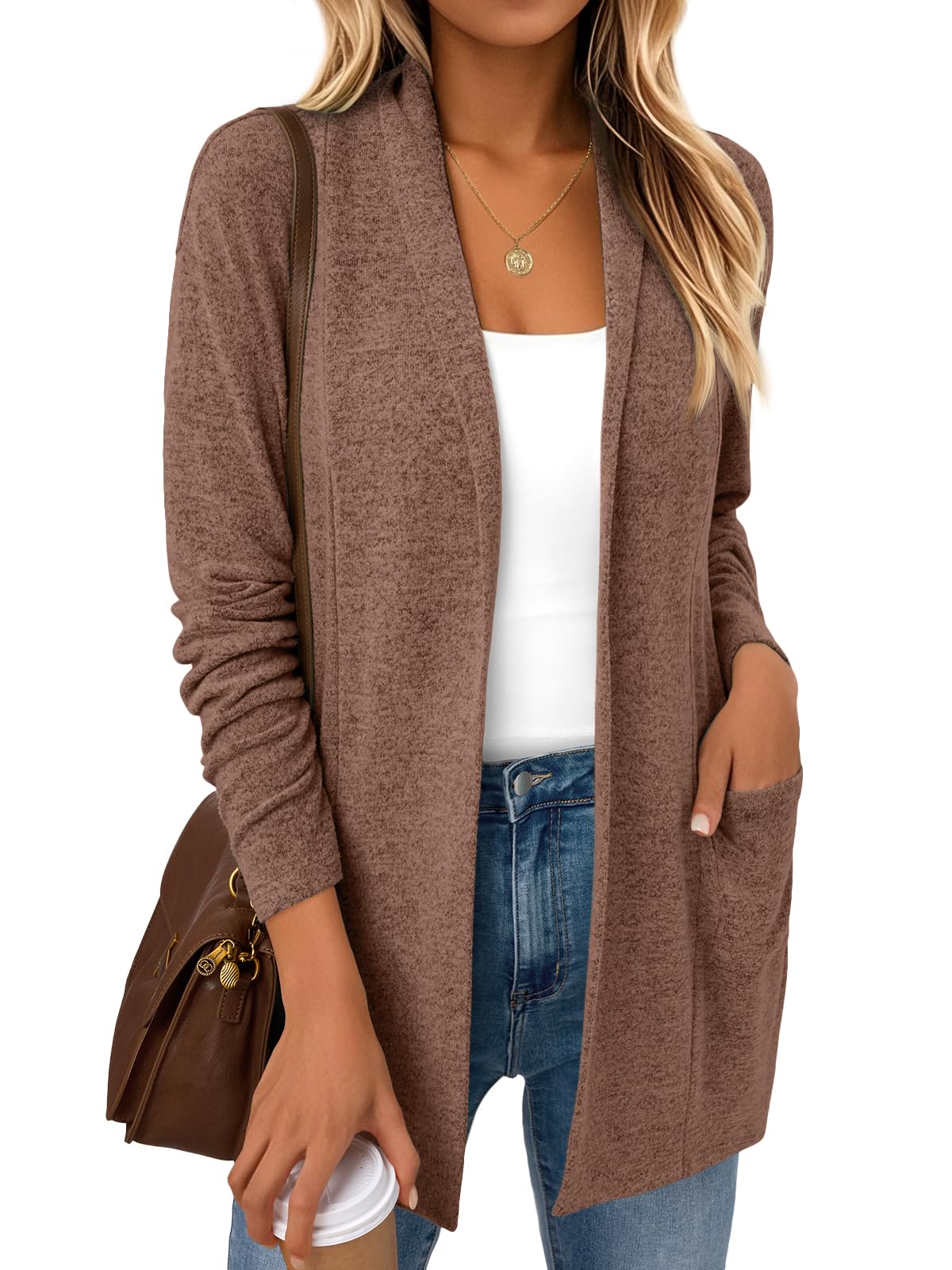 LILLUSORY Women’s Lightweight Cardigan with Pockets