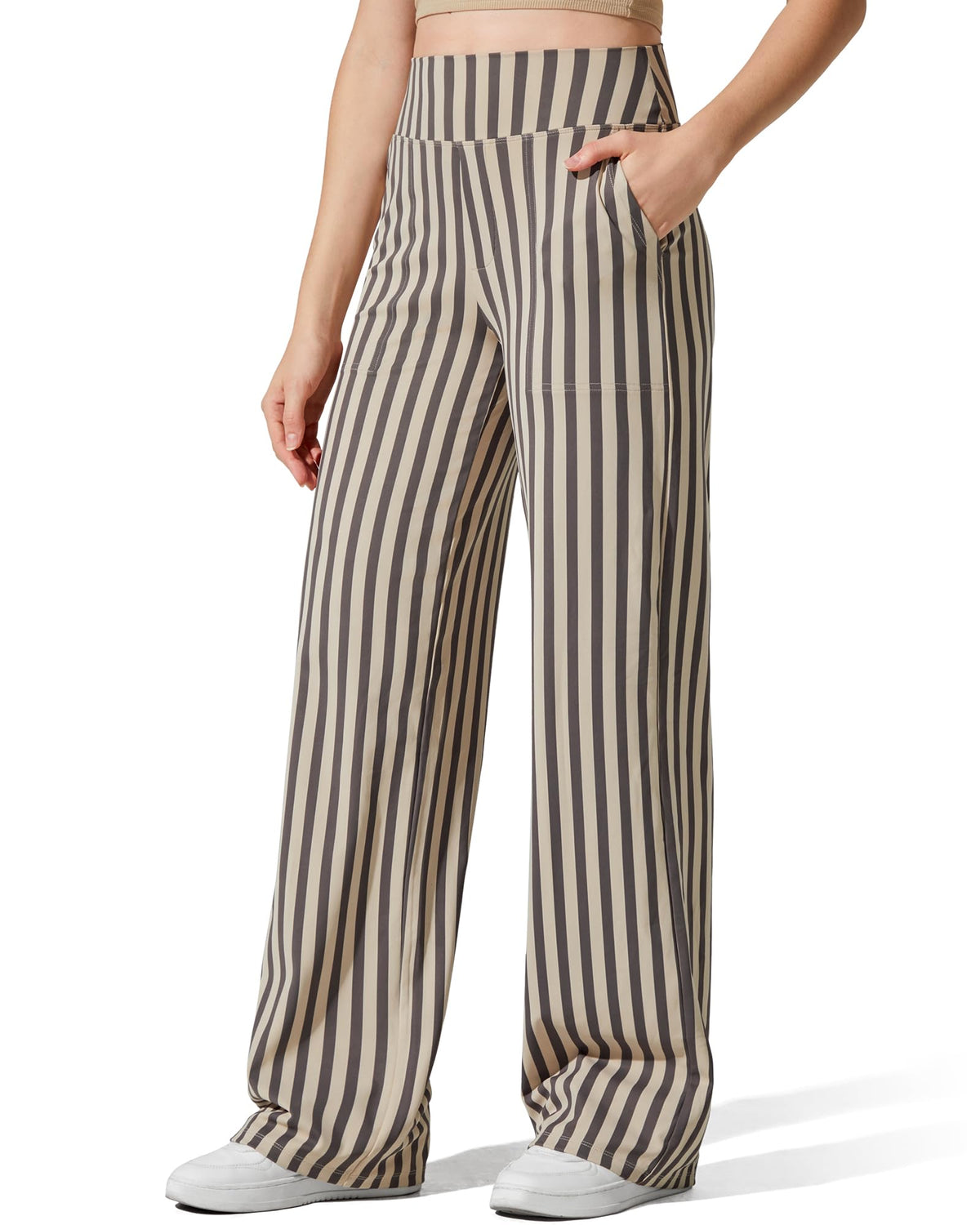 G4Free Women’s High-Waisted Wide-Leg Yoga Pants with Pockets