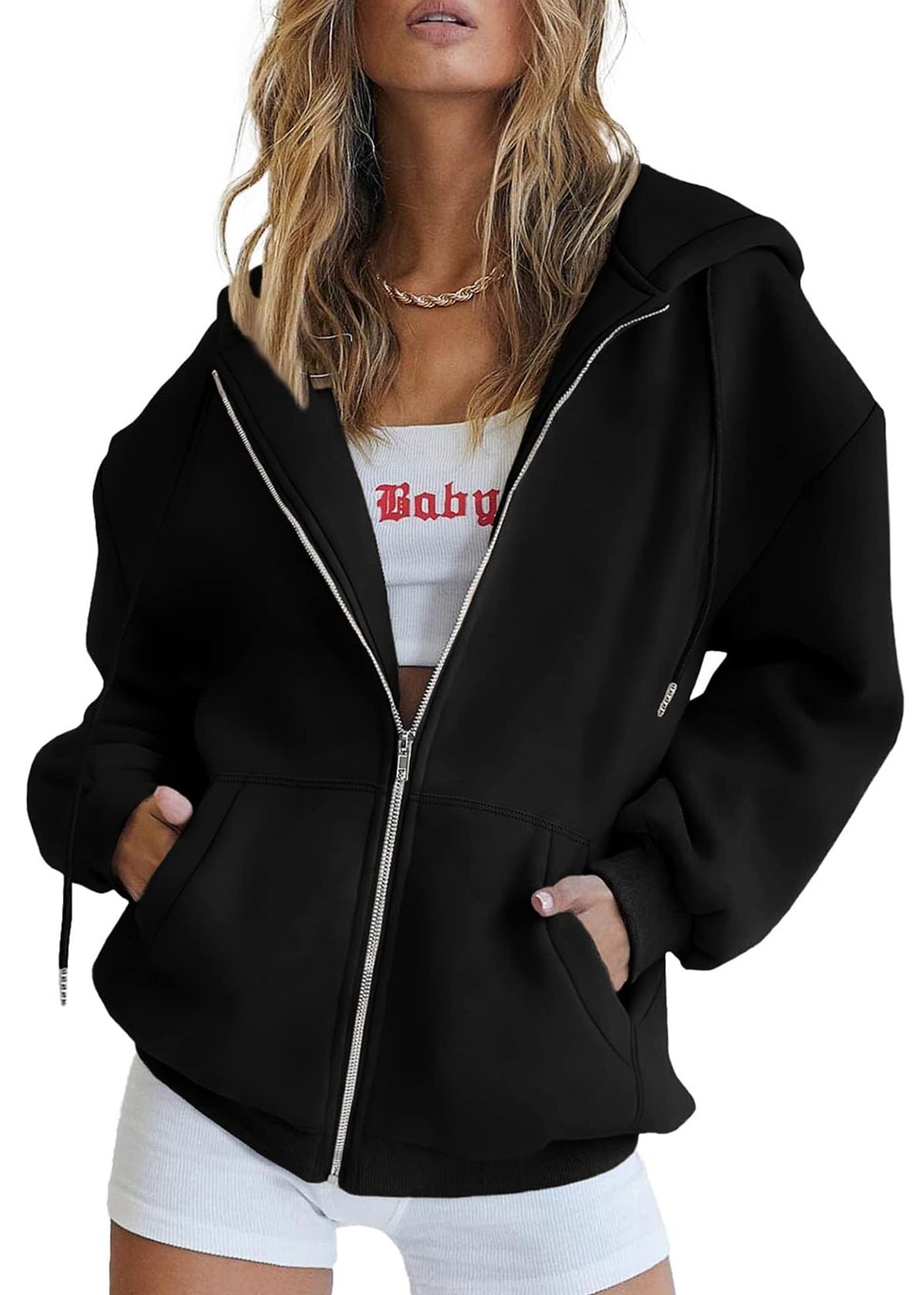 PRETTYGARDEN Women’s Fleece-Lined Zip-Up Hoodie