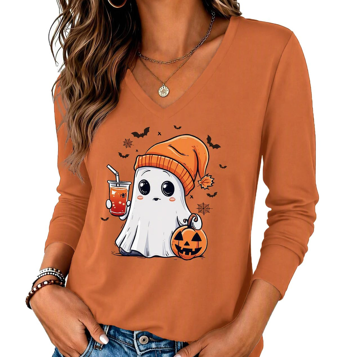 Zeagoo Women’s Long Sleeve V-Neck Tee