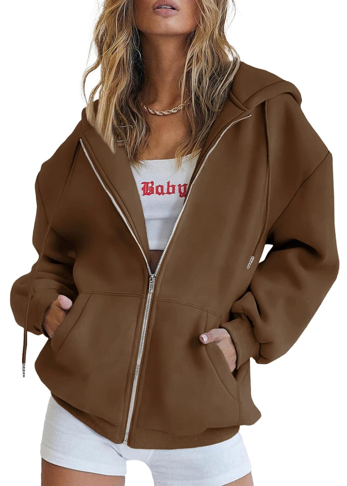 PRETTYGARDEN Women’s Fleece-Lined Zip-Up Hoodie
