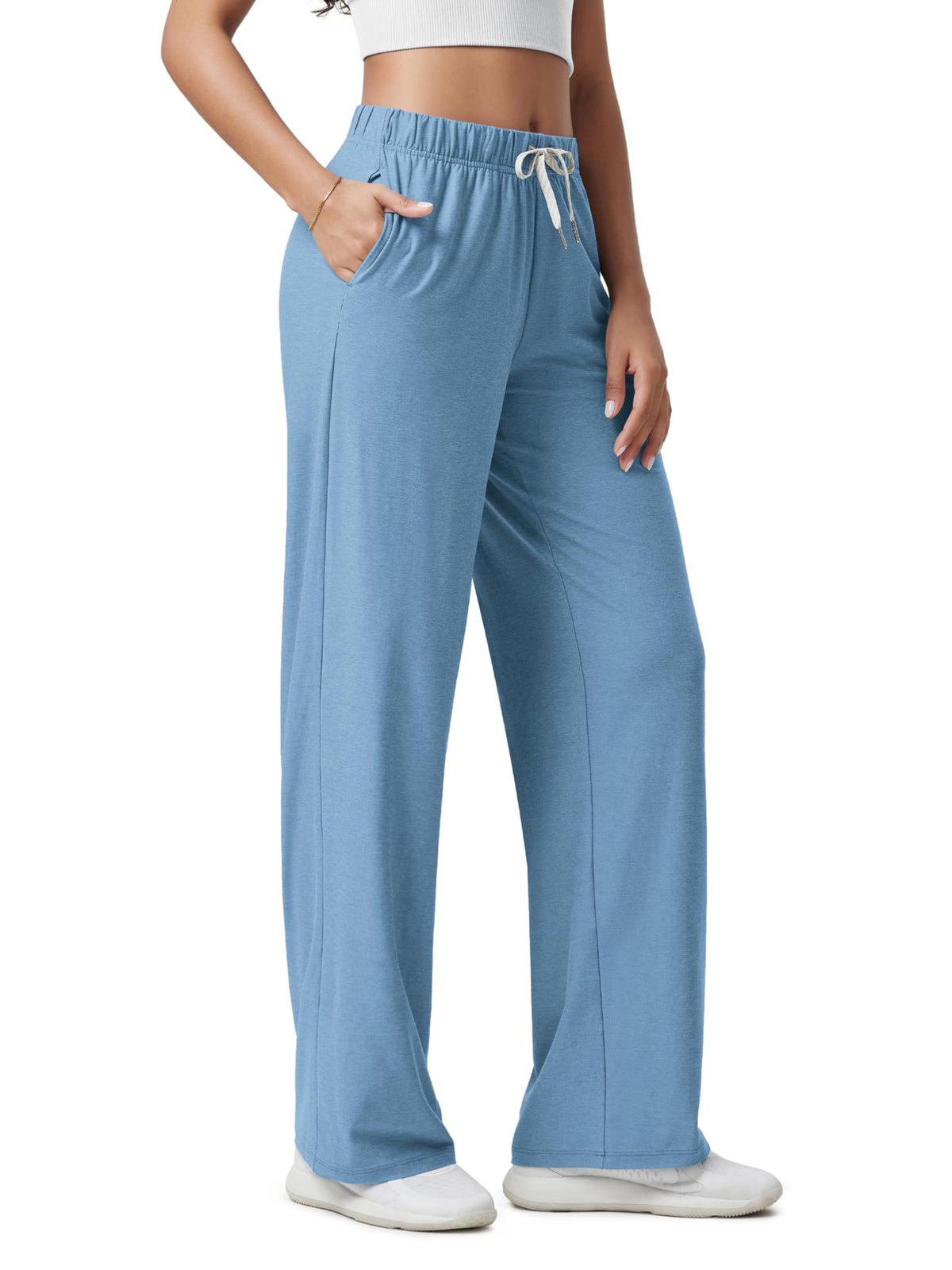 ODODOS Women’s Straight-Leg Lounge Pants with Pockets