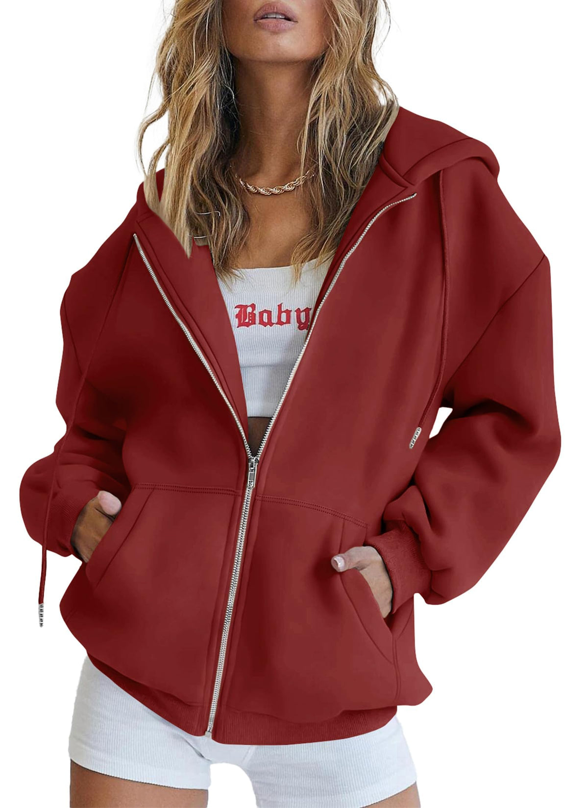 PRETTYGARDEN Women’s Fleece-Lined Zip-Up Hoodie