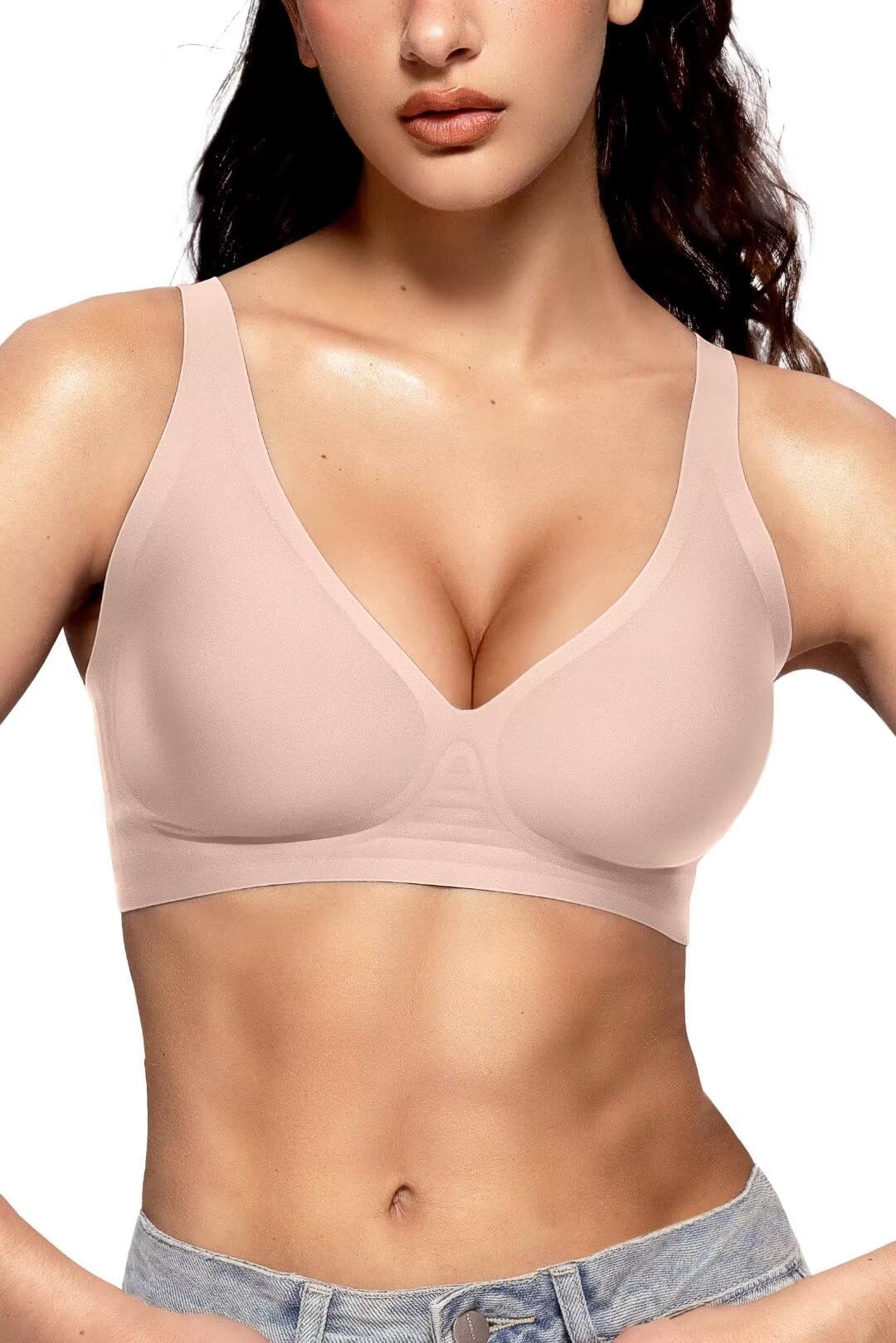 Vertvie Women’s Wireless Plunge Jelly Bra