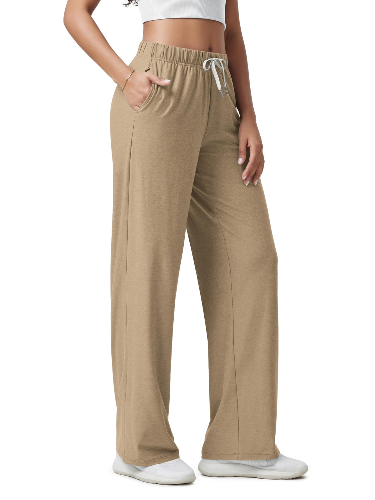 ODODOS Women’s Straight-Leg Lounge Pants with Pockets
