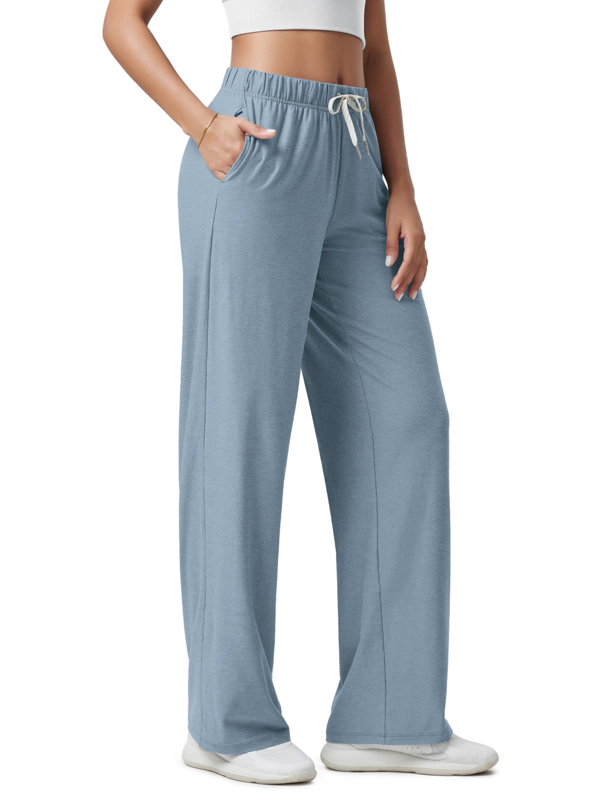 ODODOS Women’s Straight-Leg Lounge Pants with Pockets