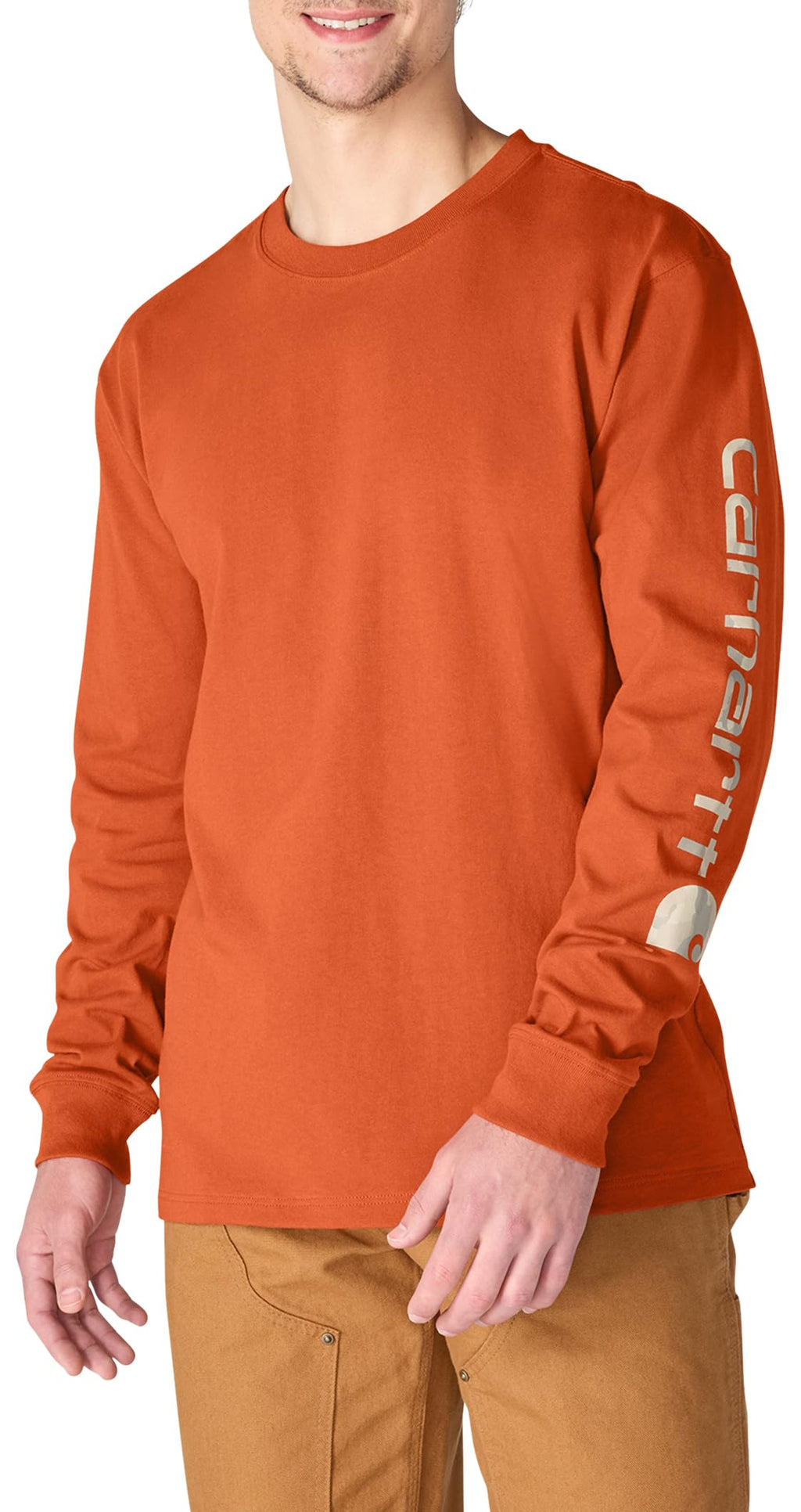 Carhartt Men’s Dearborn Loose Fit Long Sleeve Logo Tee