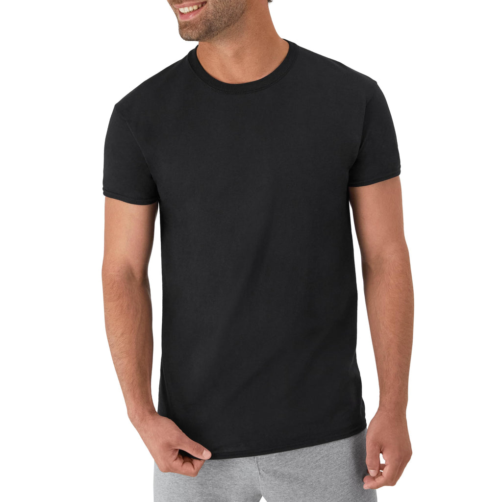 Hanes Men’s Stay-Tucked Cotton Crewneck Undershirts, Multipack