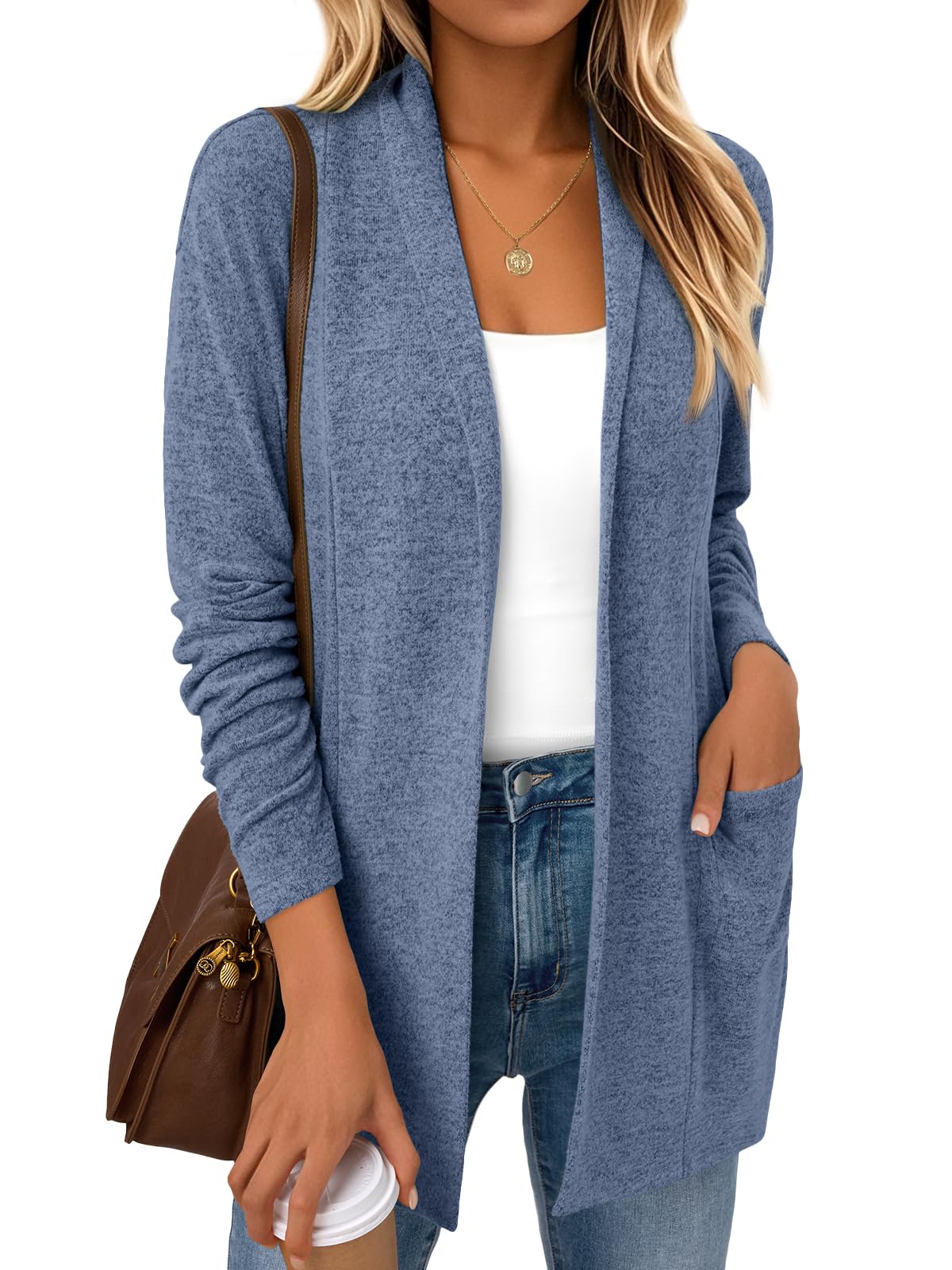 LILLUSORY Women’s Lightweight Cardigan with Pockets