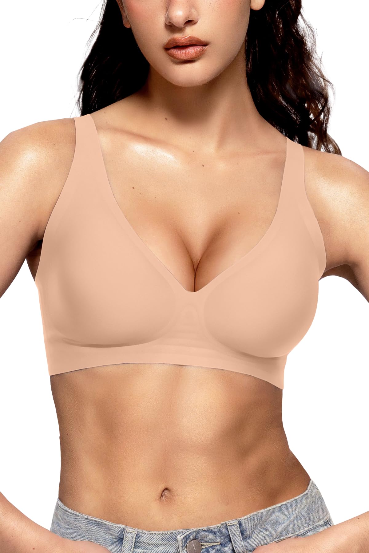 Vertvie Women’s Wireless Plunge Jelly Bra