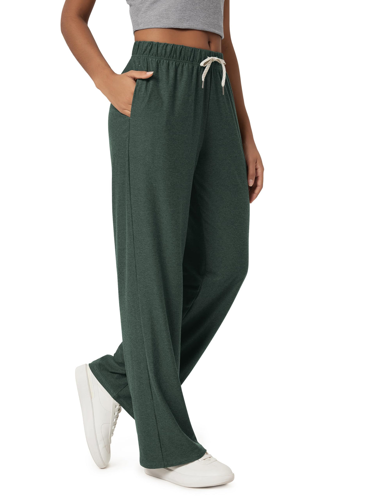 ODODOS Women’s Straight-Leg Lounge Pants with Pockets