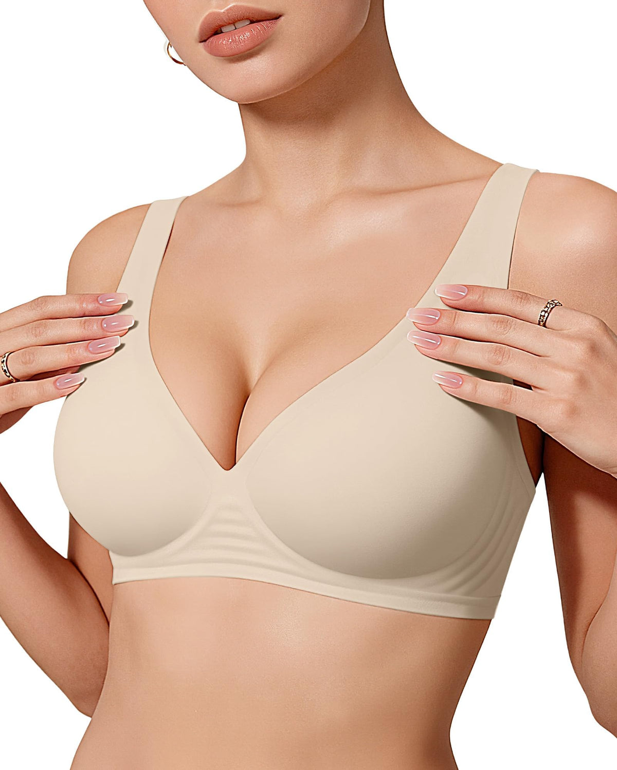 OEAK Women’s Wireless Deep V Bralette